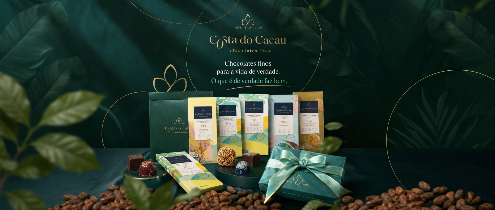 Coleção Costa do Cacau — chocolates finos para a vida de verdade