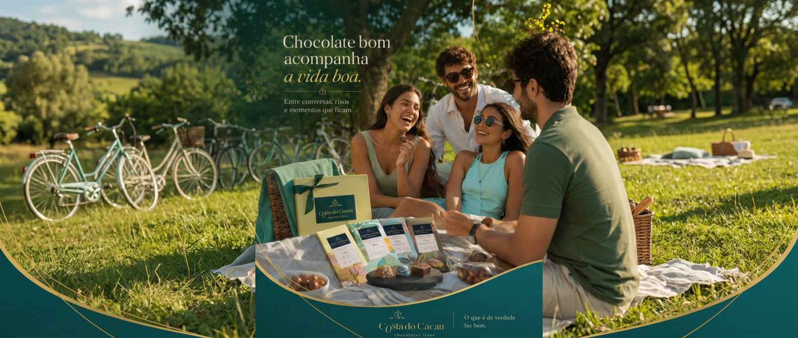 Chocolate bom acompanha a vida boa